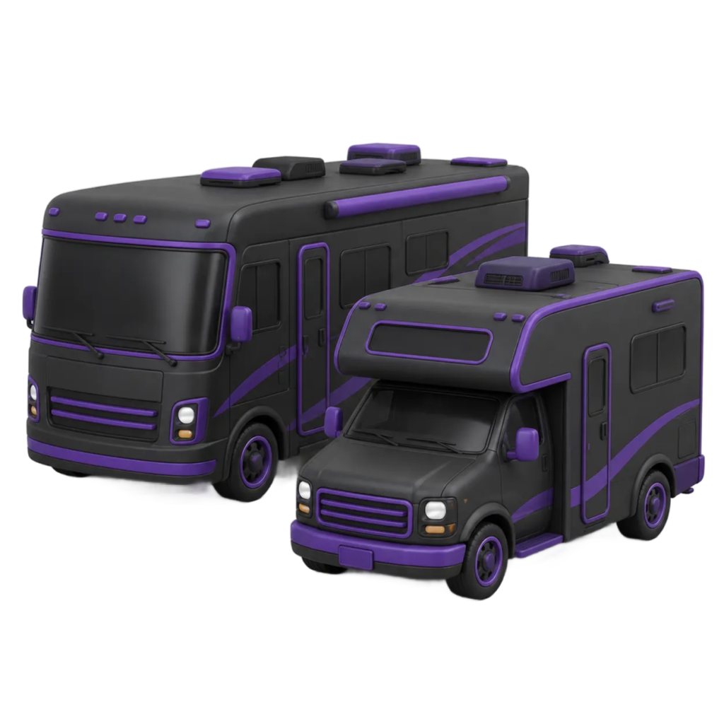 Three motorhomes