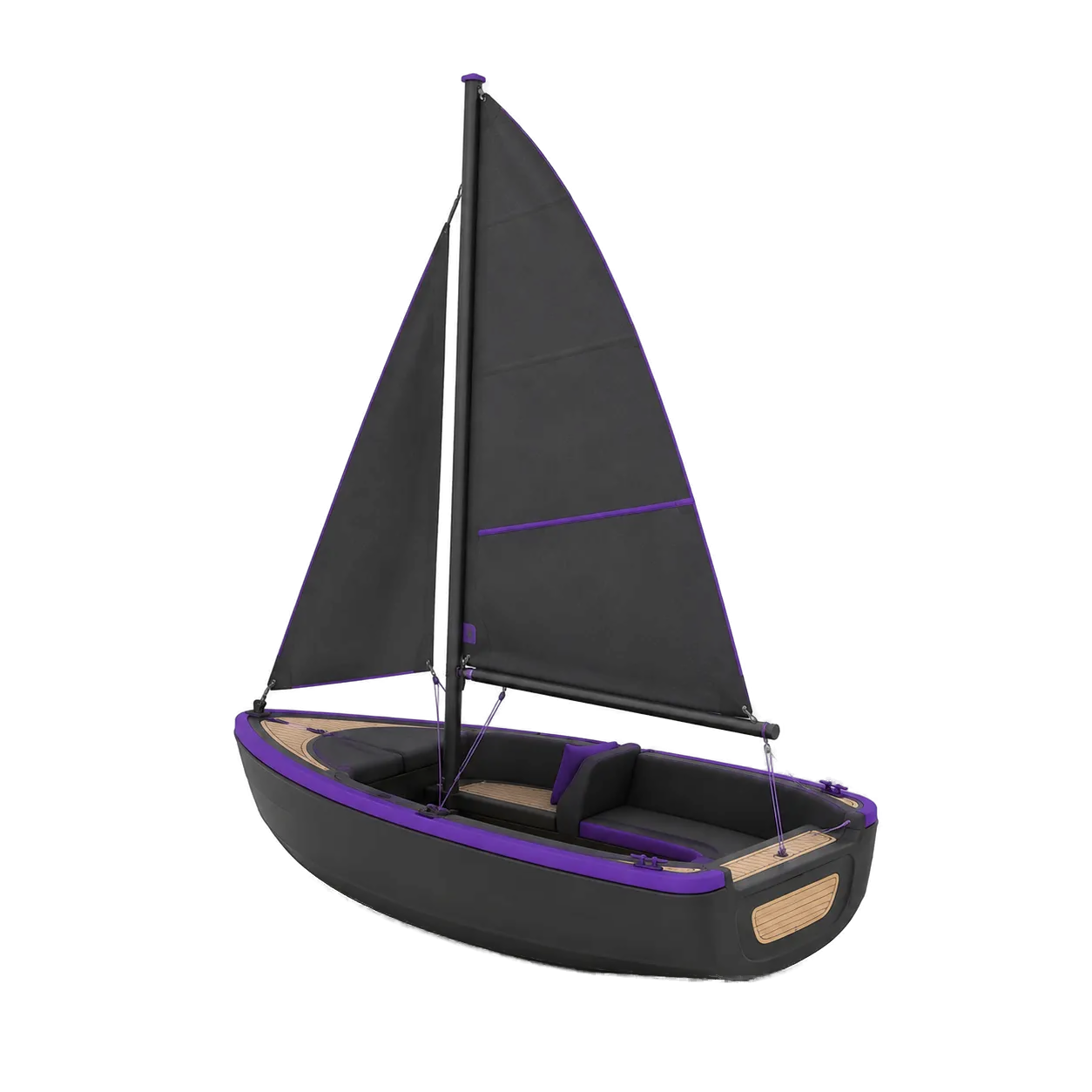Two small sailboats