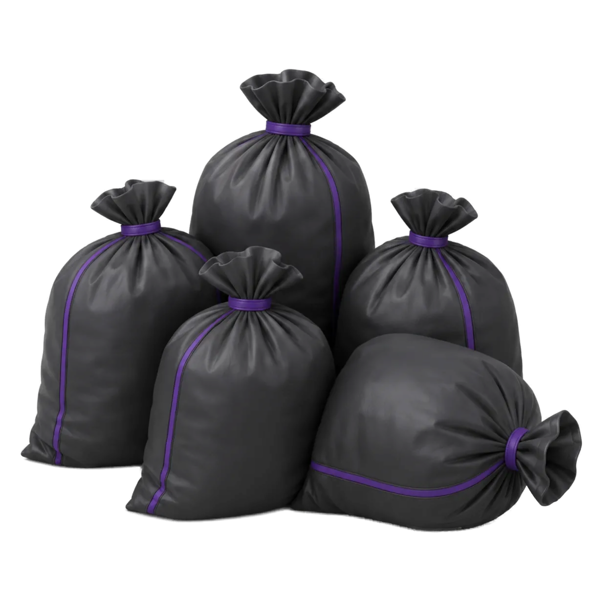 Bagged Junk Four filled trash bags