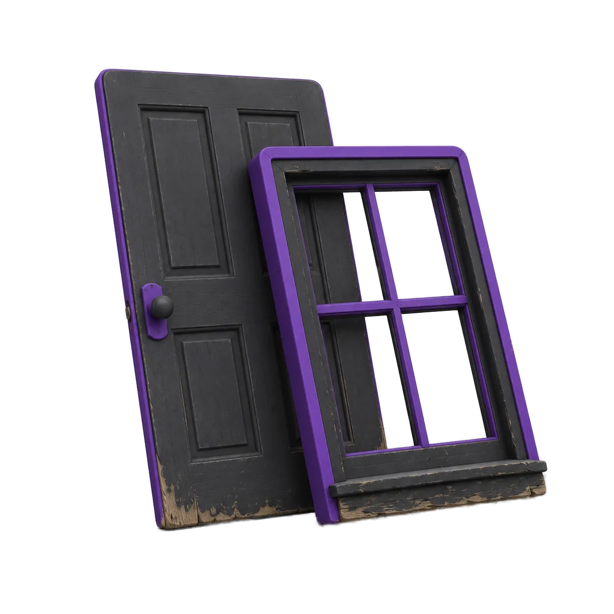 Old door and window frame
