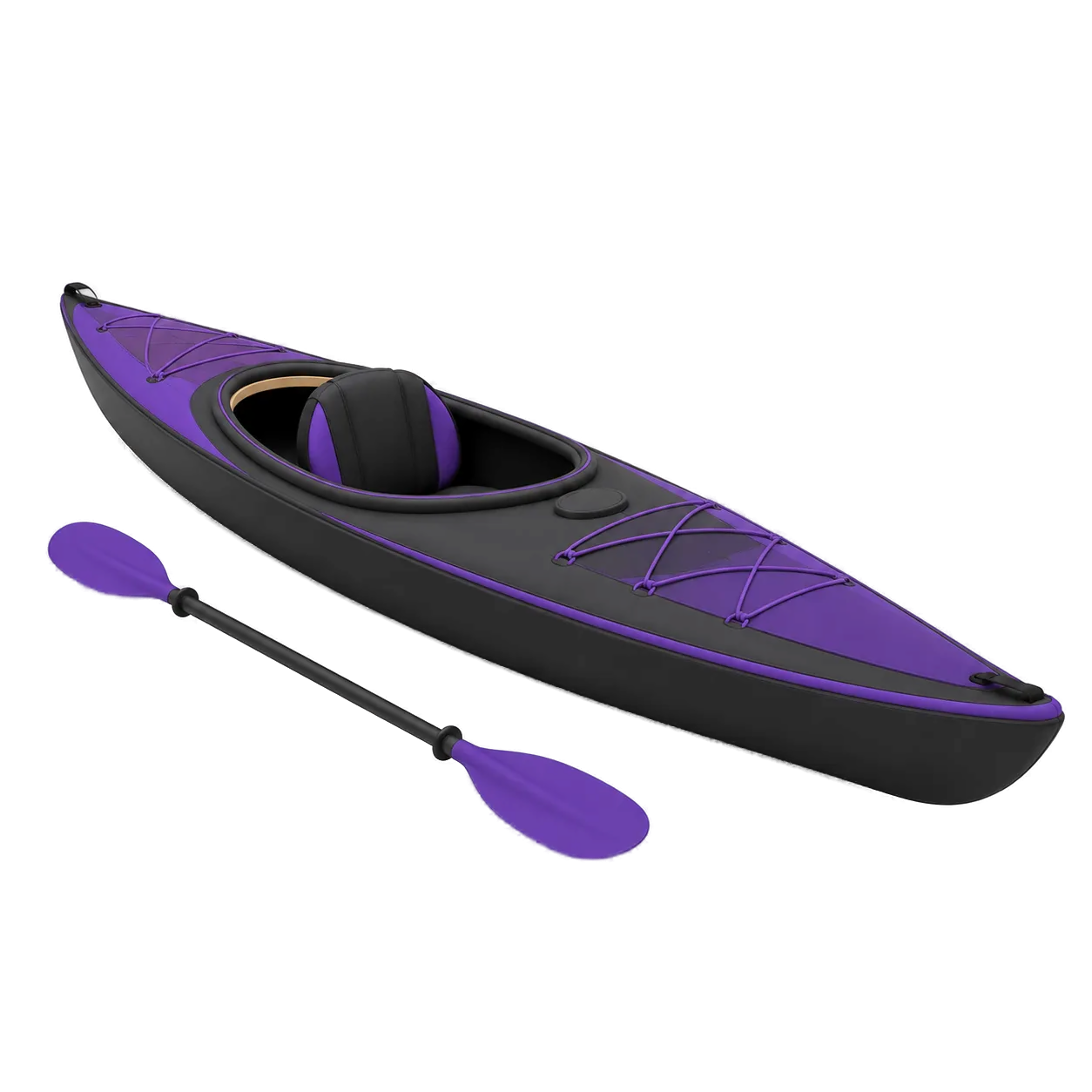 Kayak with paddle