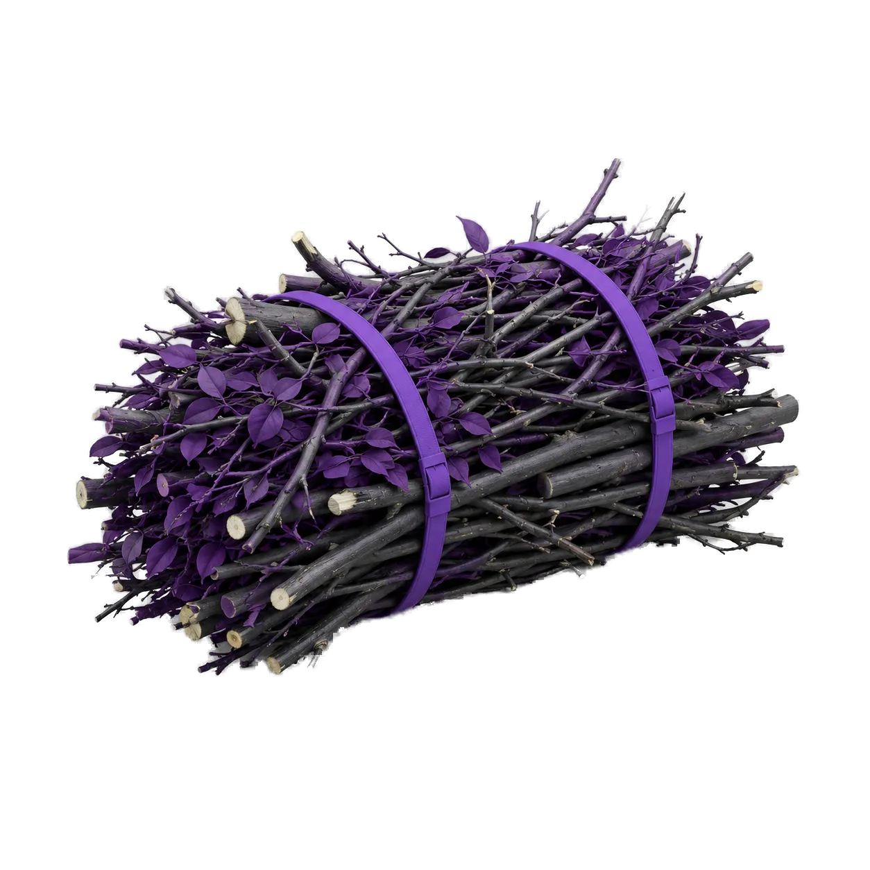 Bundled pile of brush
